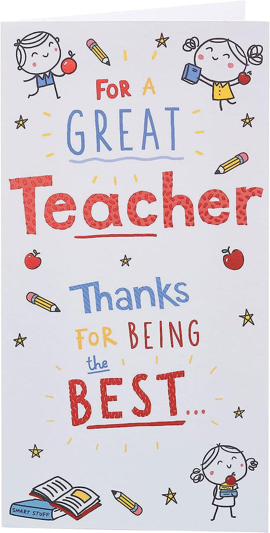 Doodle Design Thank You Teacher Card