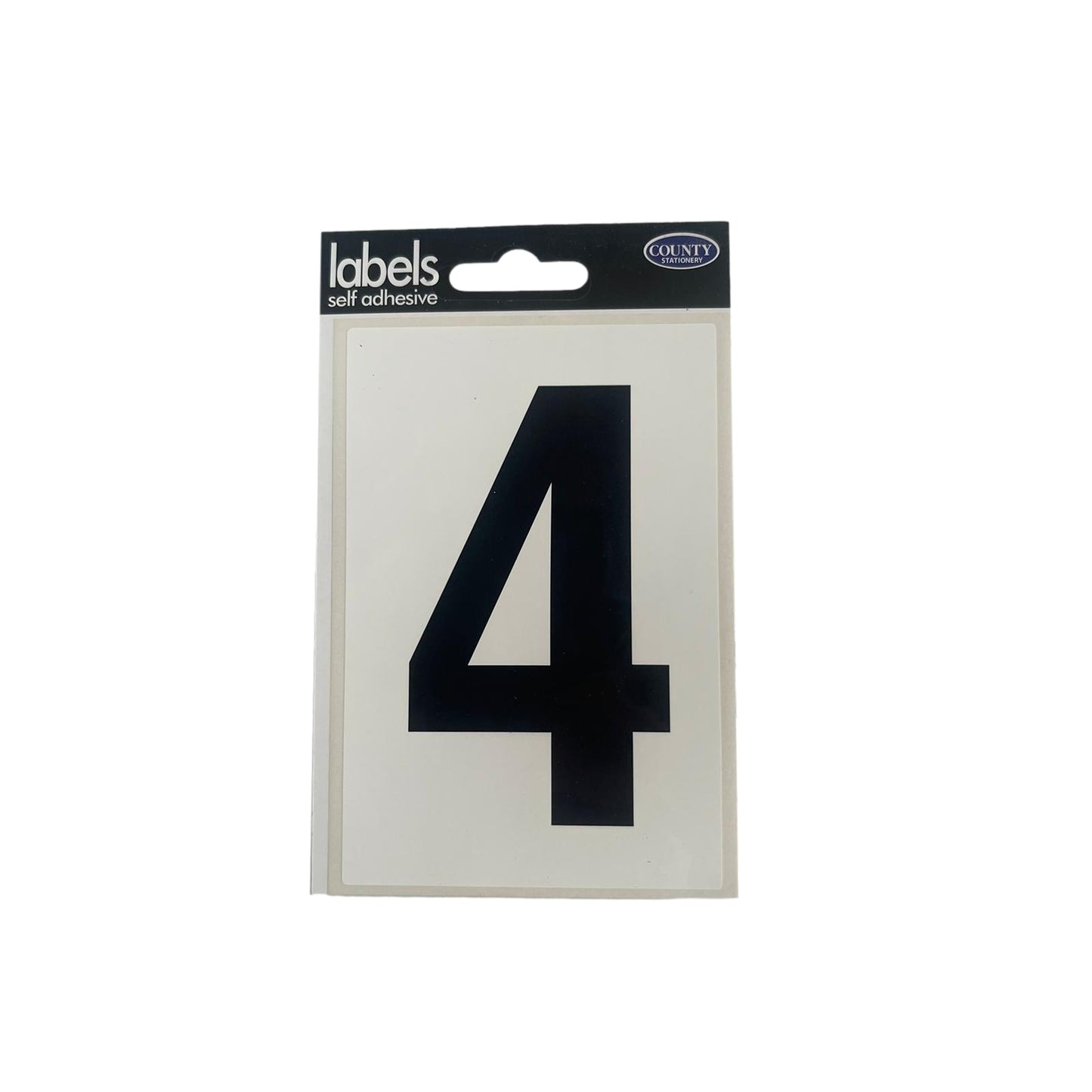 Number 4 Self Adhesive Wheelie Bin Label