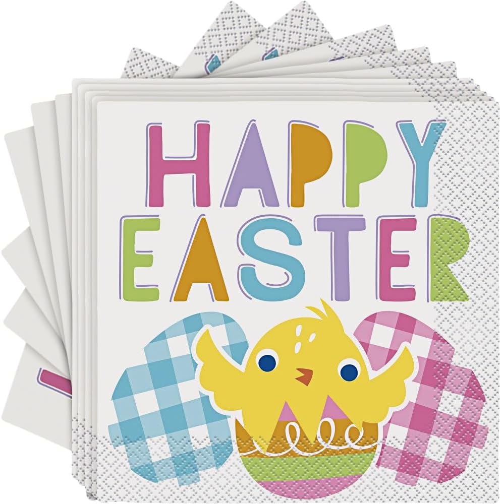 Pack of 16 Eggcellent Easter Luncheon Napkins