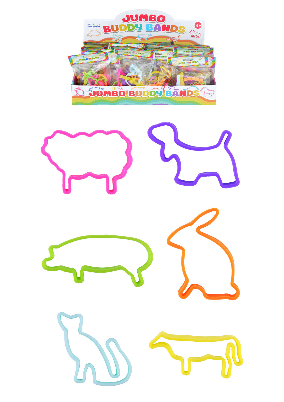 Bag of 216 Buddy Band Farm Animal Bracelets