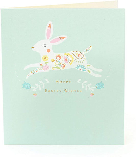 Easter Wishes Bunny Design Greeting Card