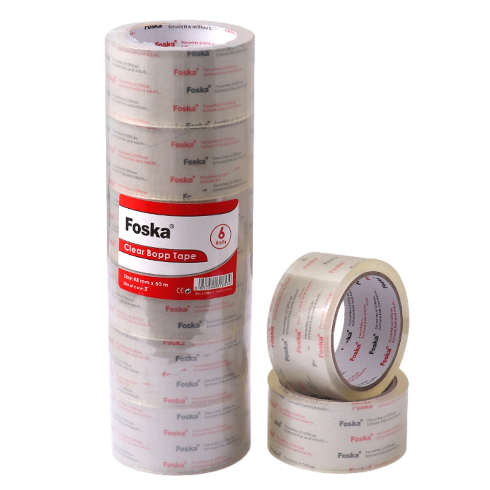 Pack of 8 Clear Adhesive Sticky Tape 18mm x 33m