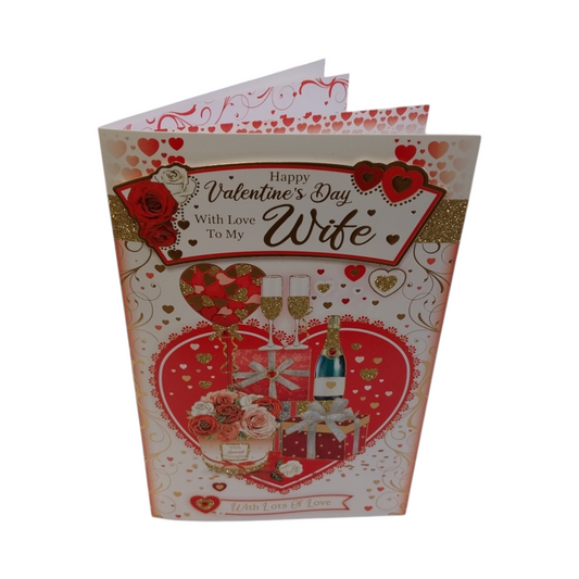 For Wife Red Heart Design With Special Thought Valentine's Day Boxed Card