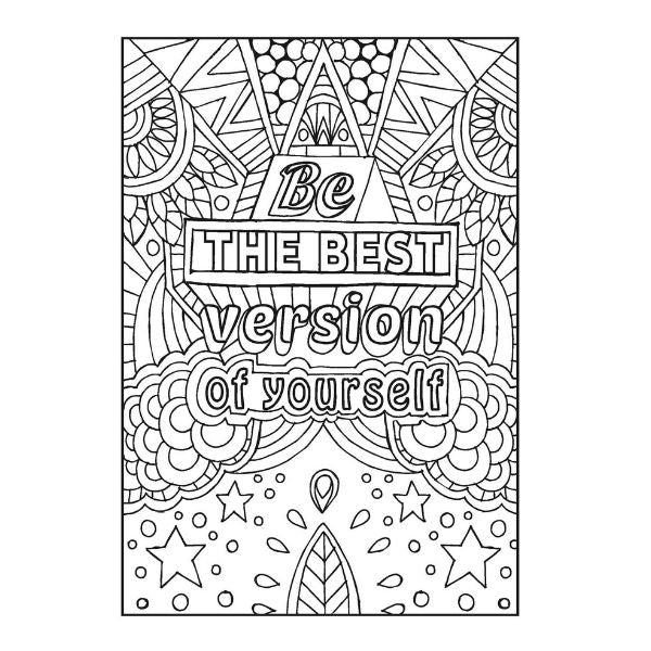 20 Pages Inspirational Quotes to Colour Book