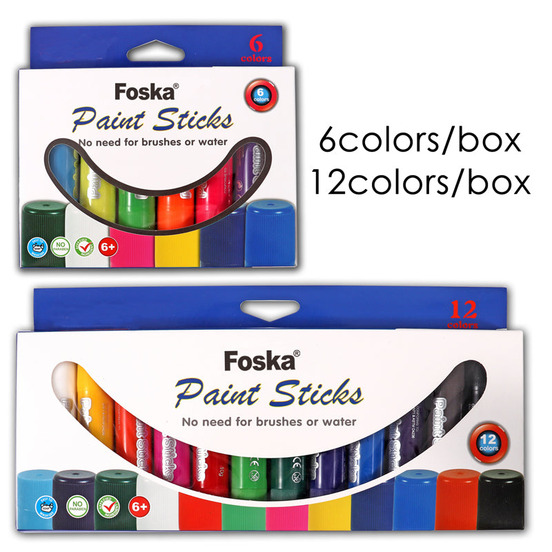 Pack of 12 Classic Colour Paint Sticks