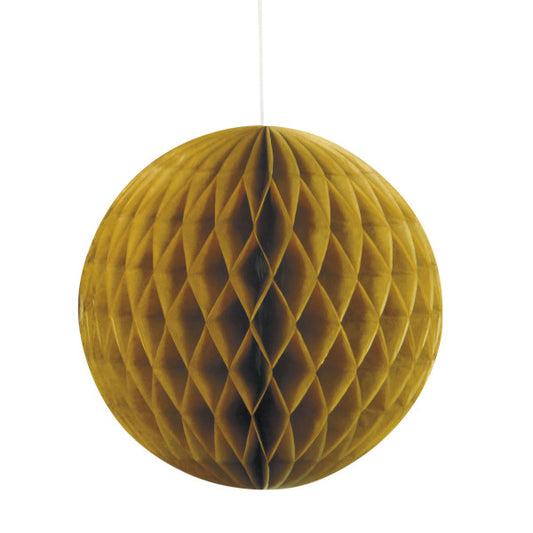 Gold Solid 8" Honeycomb Ball