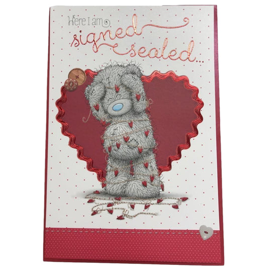 Me to You Here I am Signed & Sealed Valentines Day Card Tatty Teddy Bear