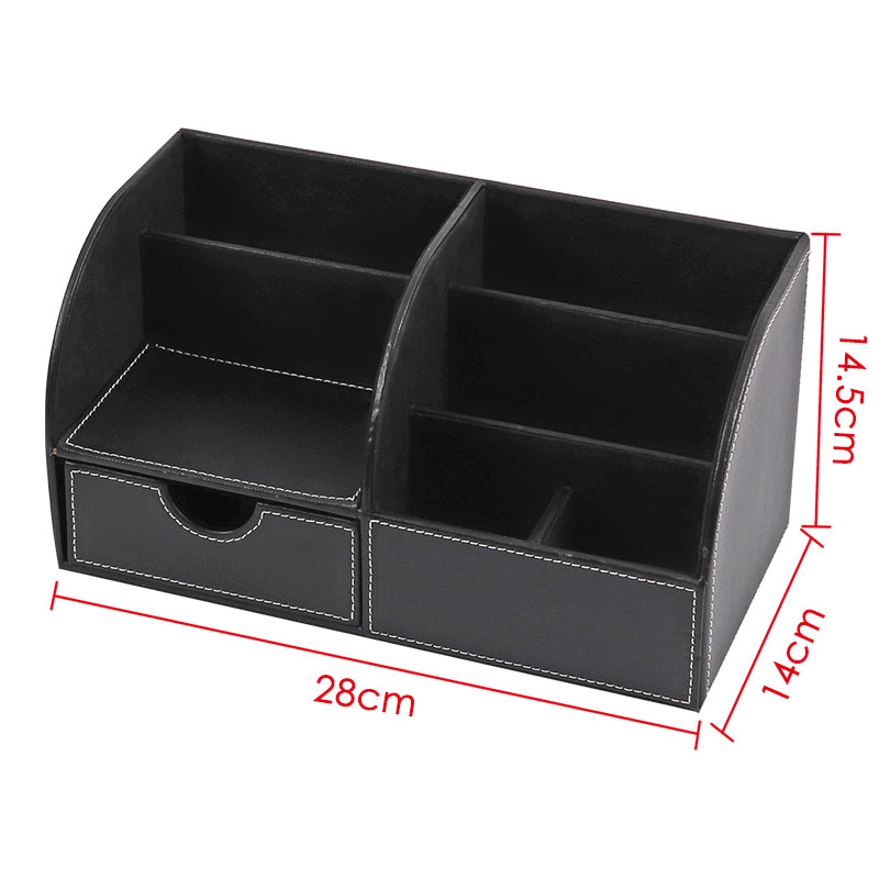 PVC Black Desktop Organizer 28 x 14 x 14.5cm