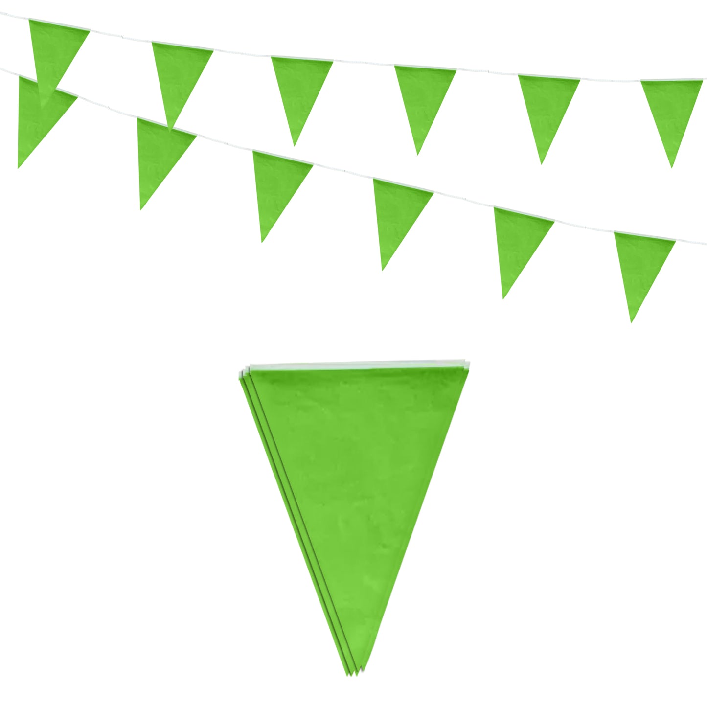 Lime Green Bunting 10m with 20 Pennants