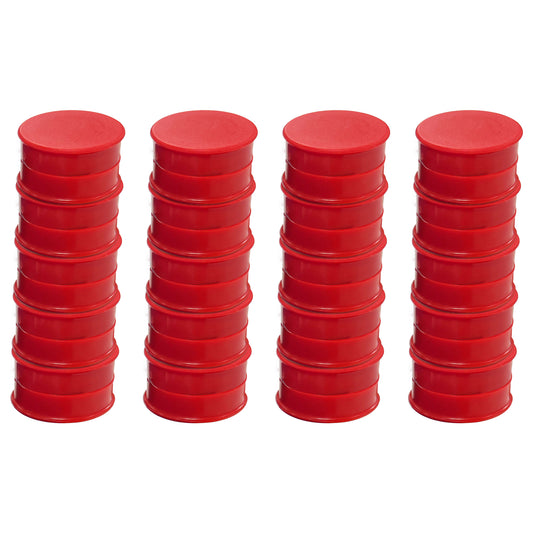 Pack of 36 Red Coloured Round Flat Magnets - 24mm Whiteboard Notice Board Office Fridge