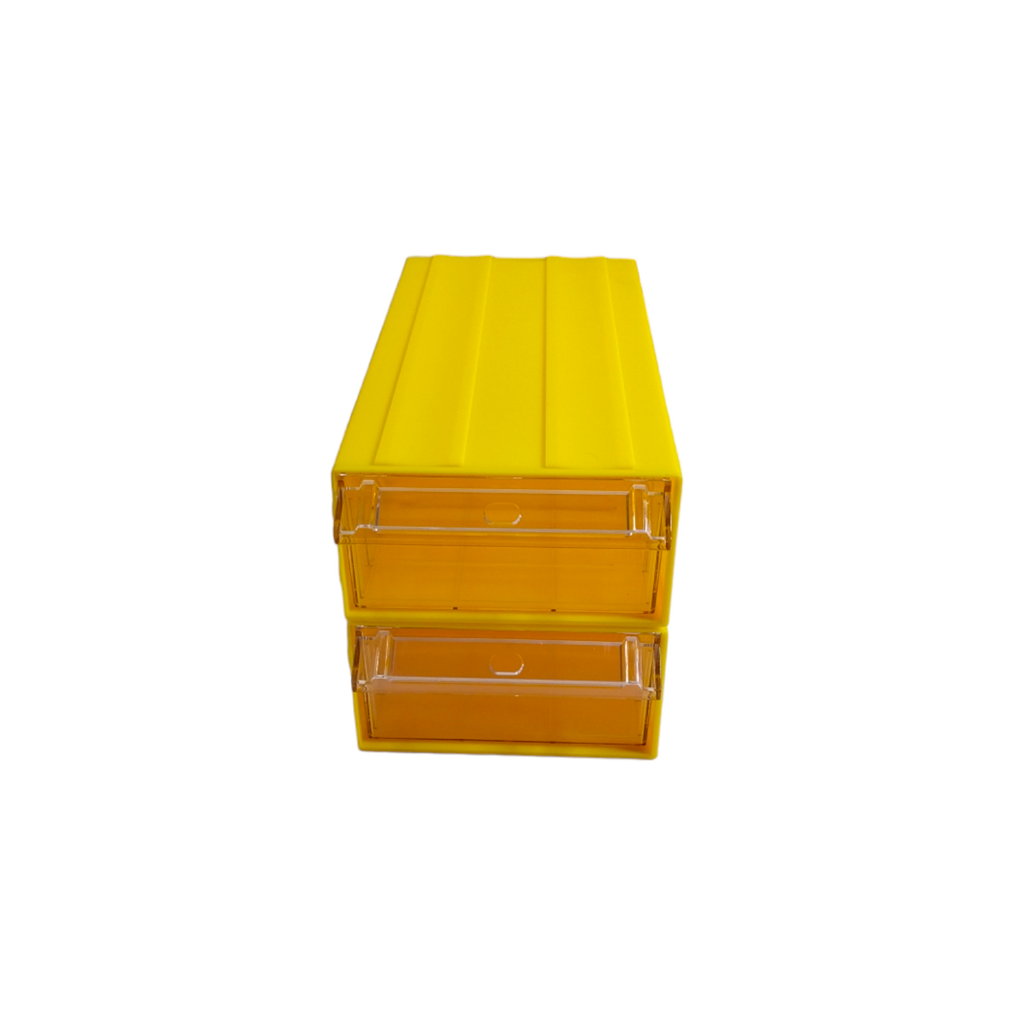 Yellow Stackable Plastic Storage Drawers L322xW160xH87mm with Removable Compartments