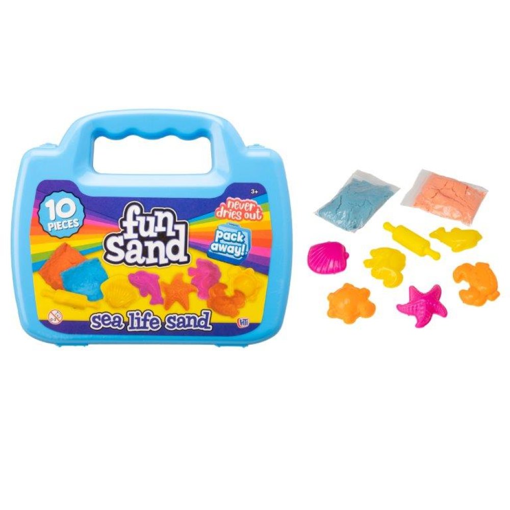 Sea Life 10 Piece Play Sand in Carry Case