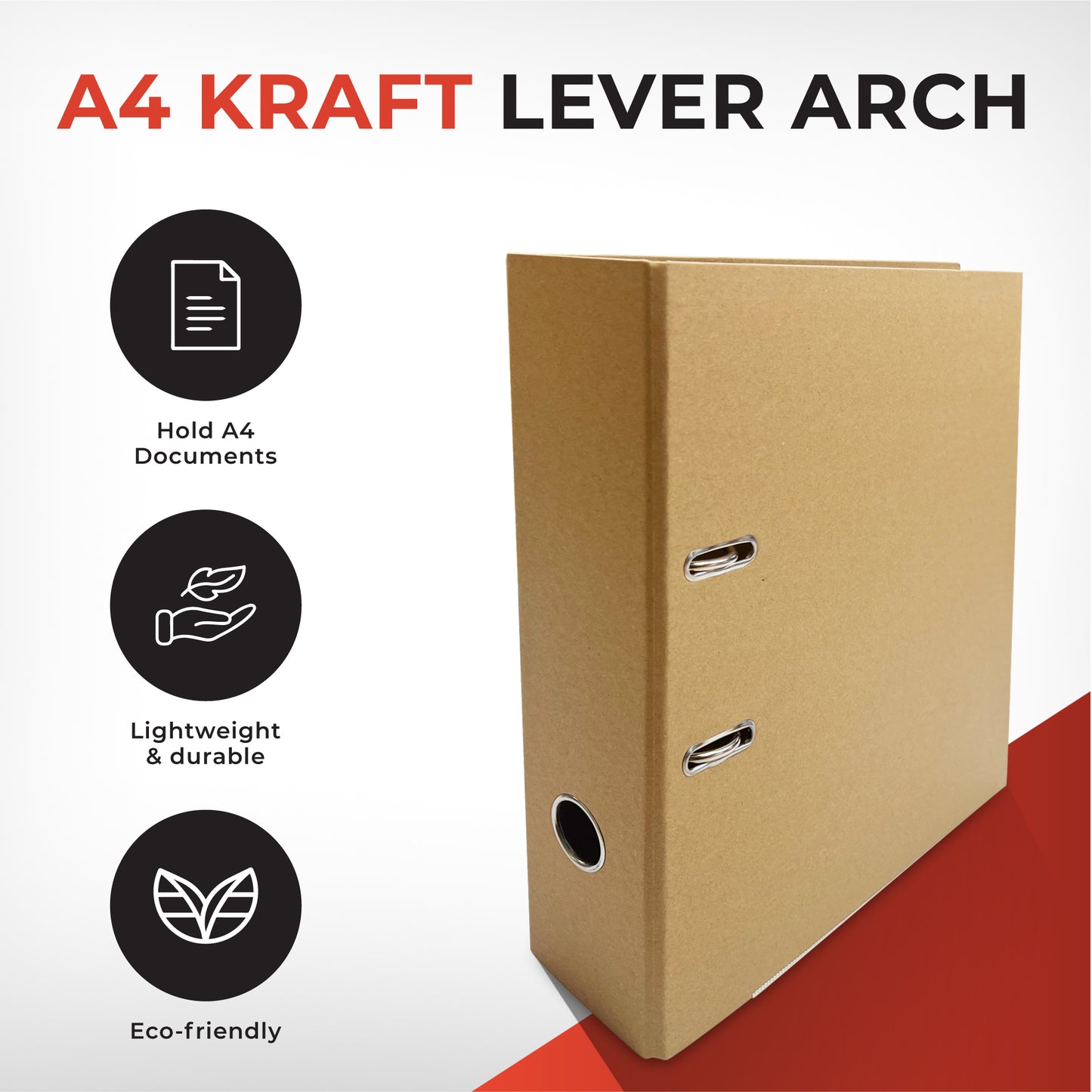 A4 Kraft Paperboard Lever Arch File