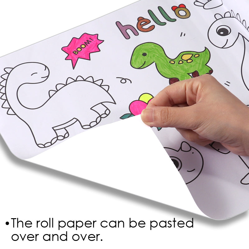 Dinosaur Paradise Design Painting Paper Roll