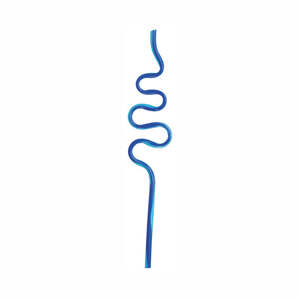 Pack of 12 Small Plastic Squiggle Straws 7.5"