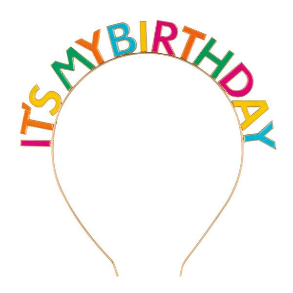 Enamel "It's My Birthday" Headband