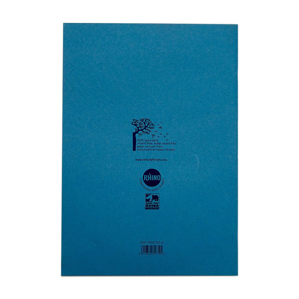 Rhino A4 96 Page Light Blue 8mm Lined Counsels Notebook