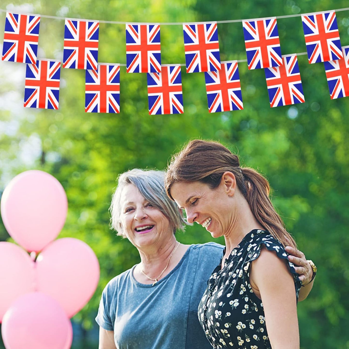 Union Jack Bunting 10m with 20 Square Flags