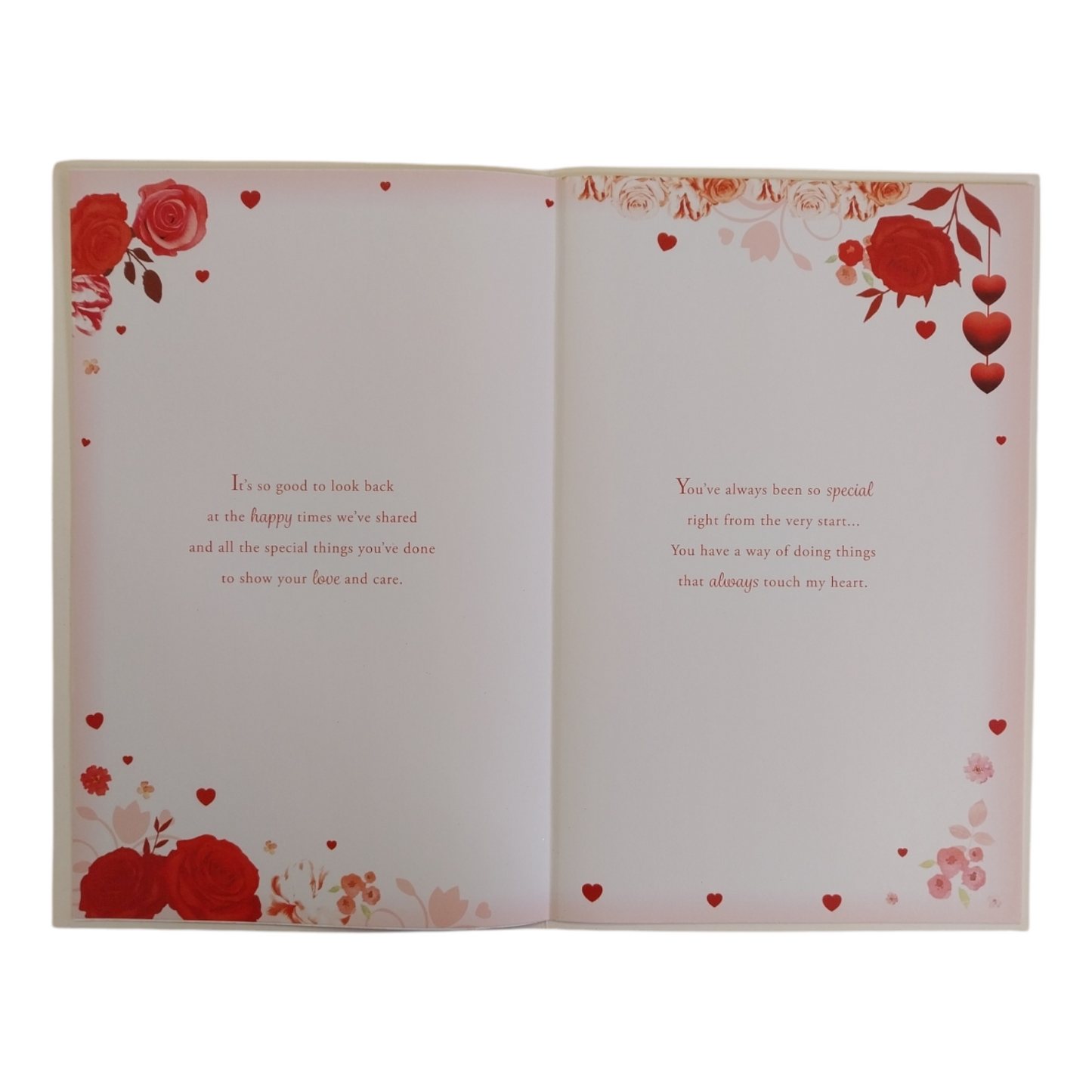 For Husband Hearts & Champagne Glass Design 8 Pages Insert Valentine's Day Card