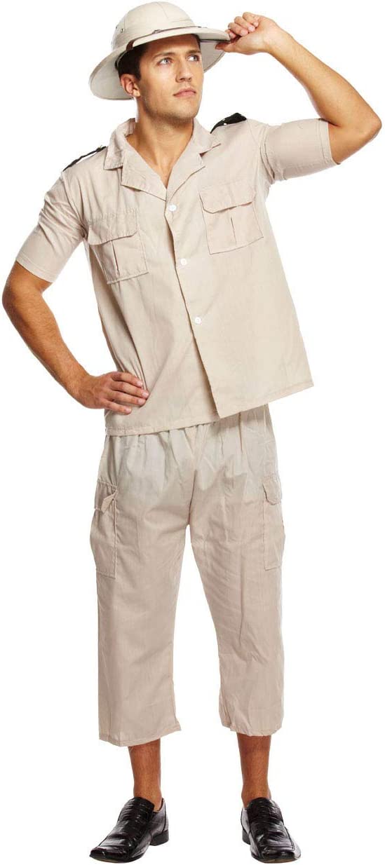 Adult Safari Explorer Fancy Dress Up Costume