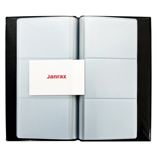 60 Pocket Black Name Business Card Holder by Janrax