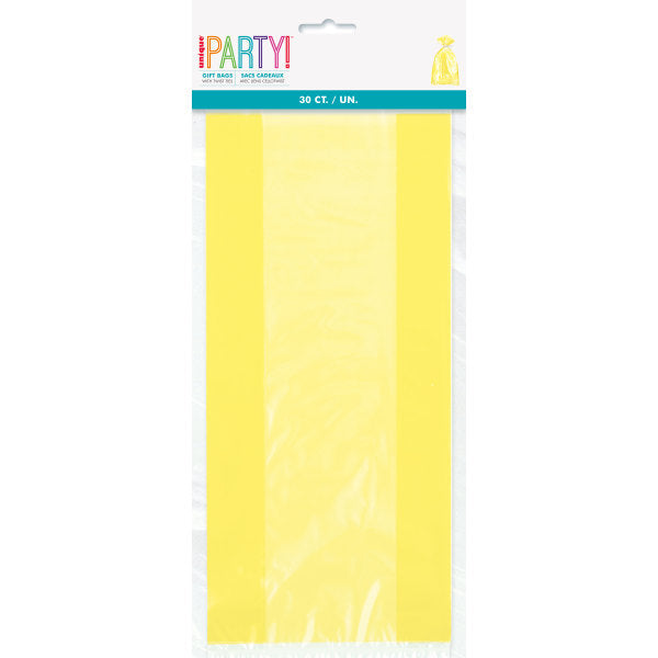 Pack of 30 Yellow Cellophane Bags