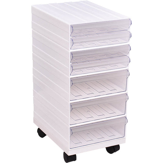 5 Plastic Drawers Storage Unit Organiser on Wheels