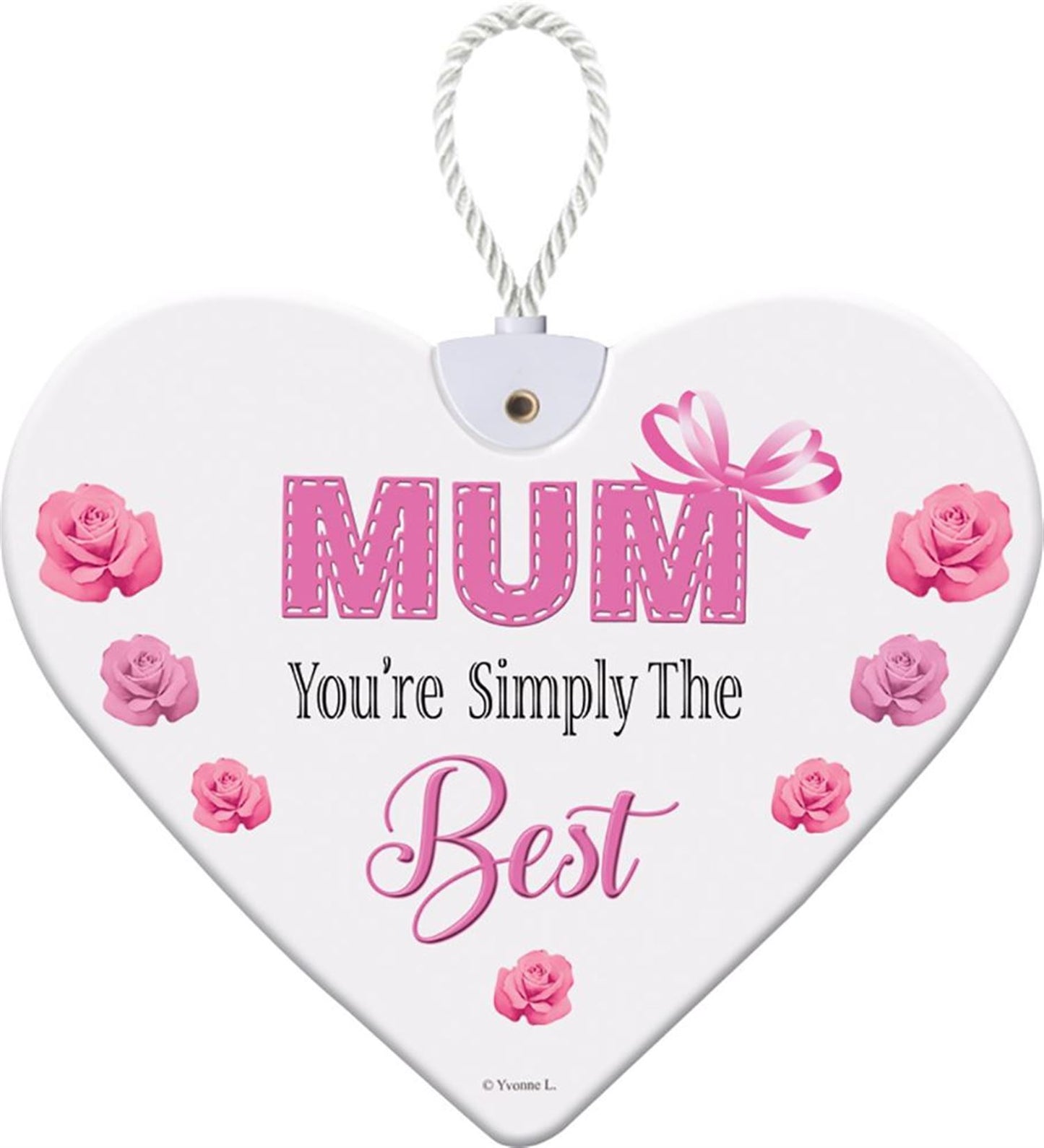 BEST MUM HeartFelts Hanging Plaque