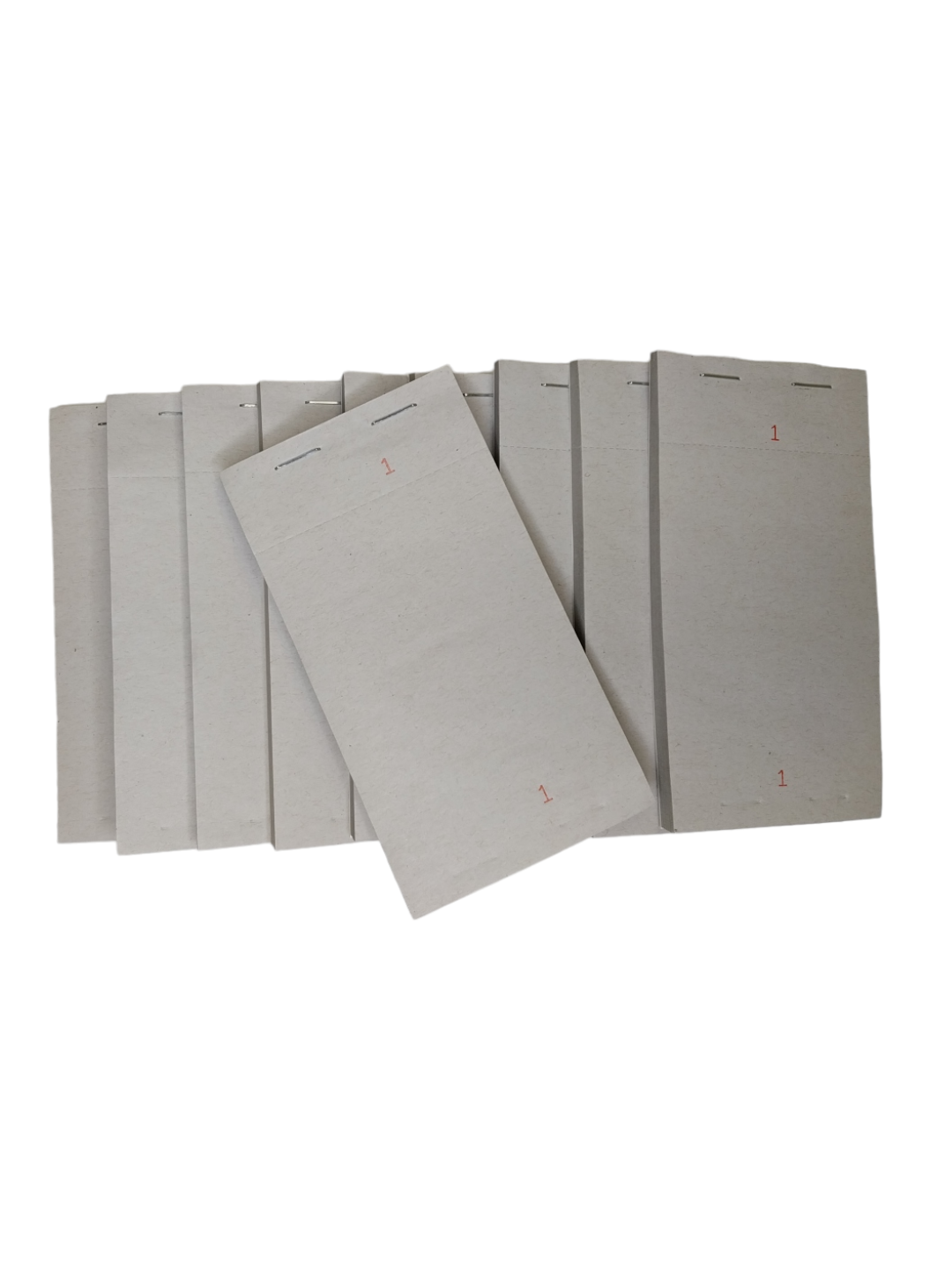 Pack of 10 76mm x 140mm Plain White Numbered Service Pads