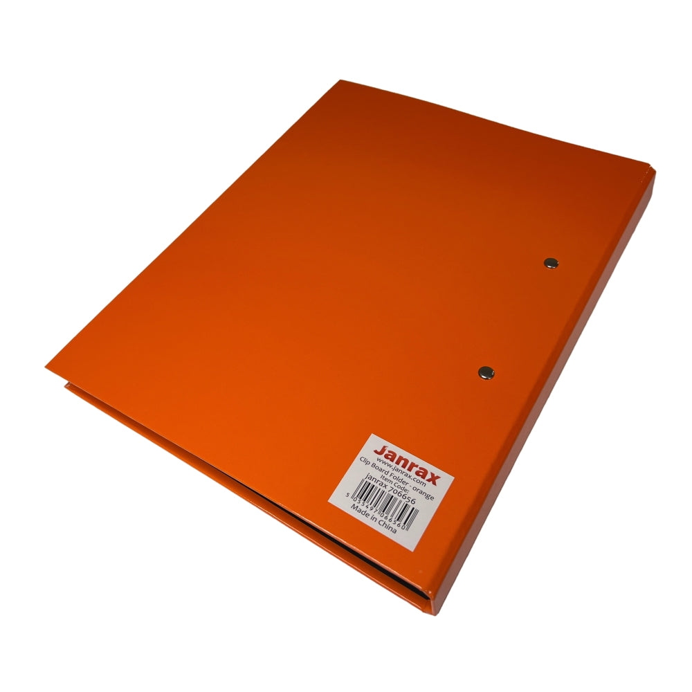 Orange A4 Clipboard Document Clamp File Folder