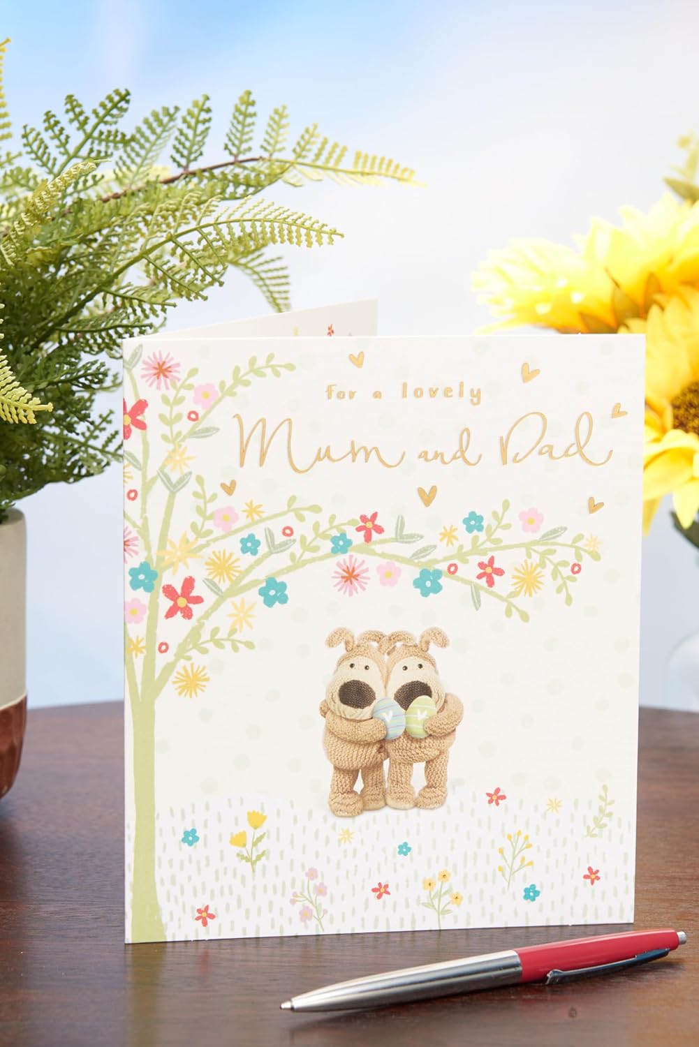 For A Lovely Mum & Dad Boofle Cute Design Easter Card