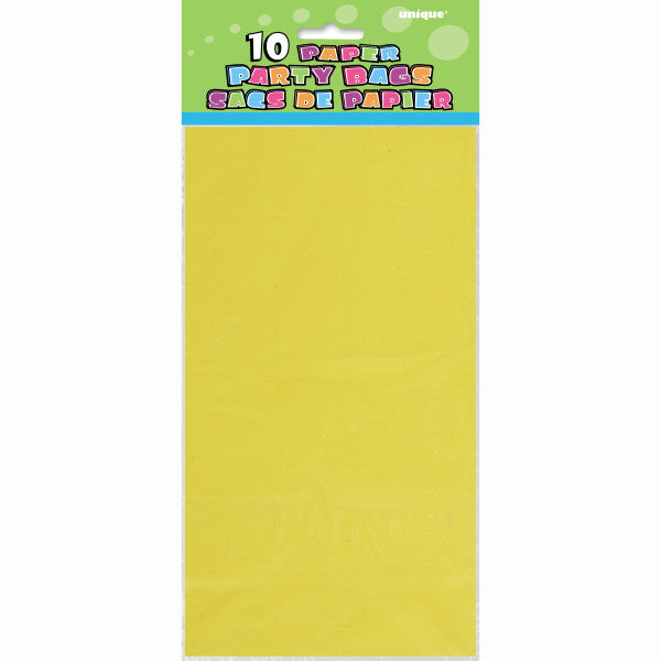 Pack of 10 Neon Assorted Paper Party Bags