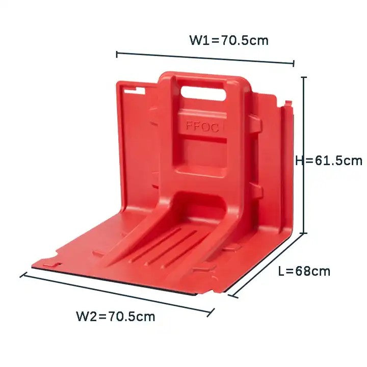 Straight Flood Control Barrier Baffle 68 x 70.5 x 61.5cm 