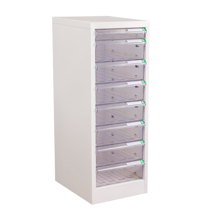 8 Drawer Filing Cabinet with Clear Drawers