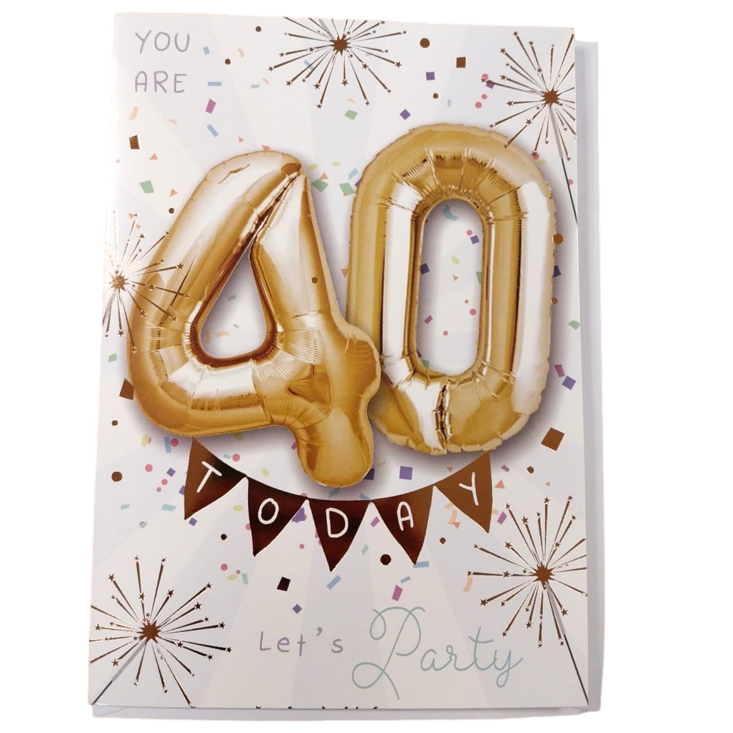 You are 40 Let's Party Balloon Boutique Greeting Card