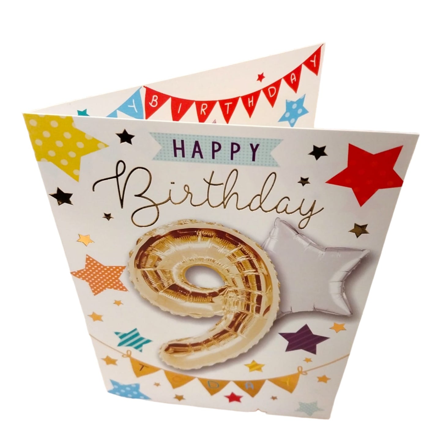 Happy Birthday 9 Balloon Boutique Greeting Card