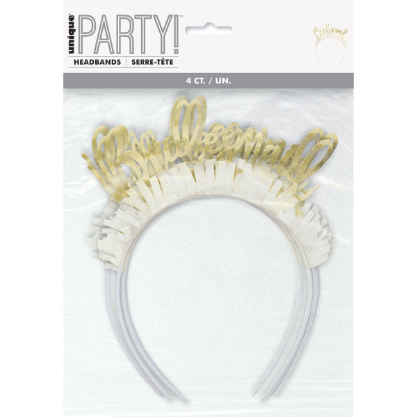 Pack of 4 Bridesmaid Bachelorette Party Headbands