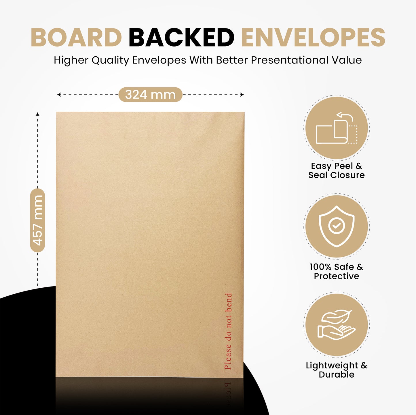 Box of 50 C3 Board Back Envelopes (324 x 457mm)