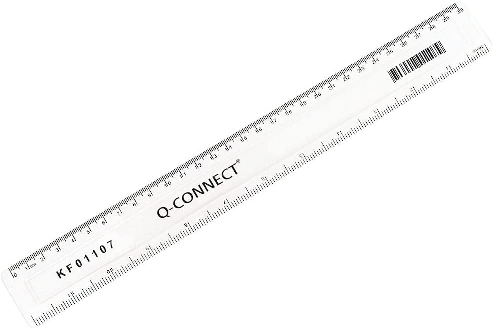 Q-Connect 300mm/30cm Clear Ruler