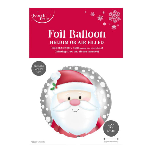 18" Santa Head Christmas Foil Balloon