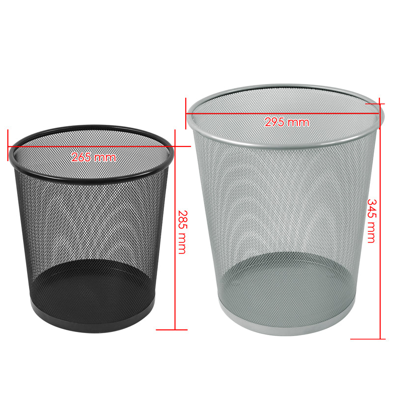 Black Metal Mesh Bin