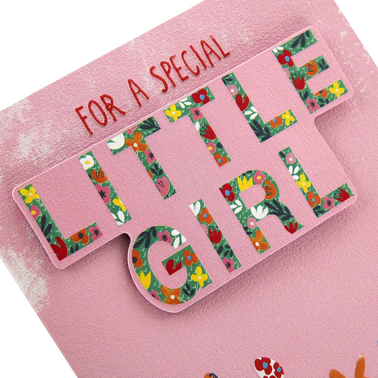 For a Special Little Girl Cute Embossed Design Easter Card