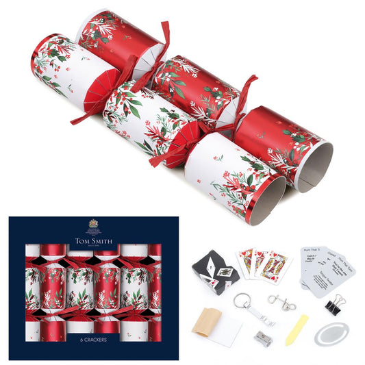 Pack of 6 8" Christmas Traditional Luxury Crackers