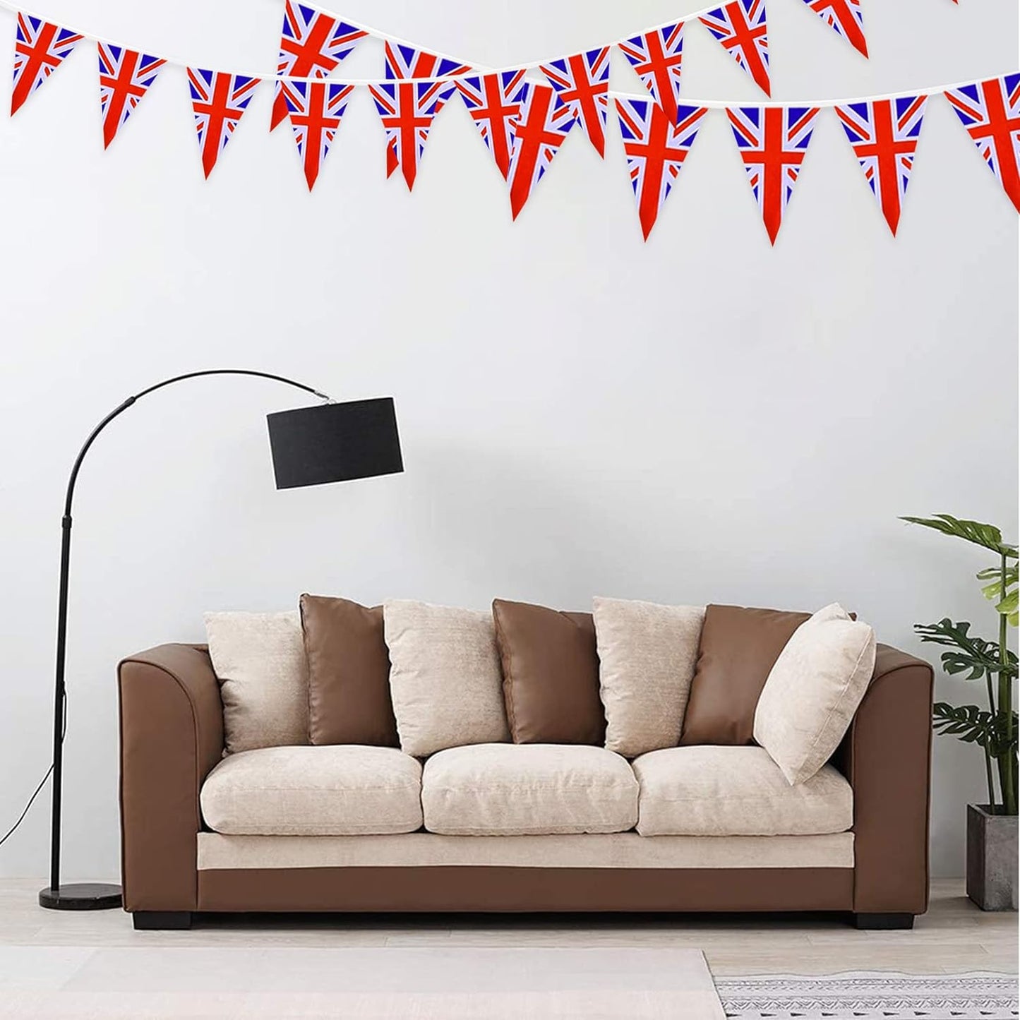 7m Union Jack Bunting Triangle Pennants