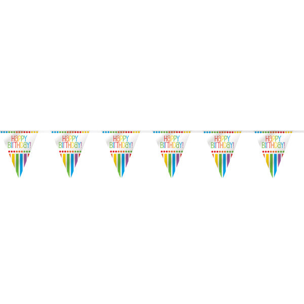 12ft Rainbow Birthday Flag Banner