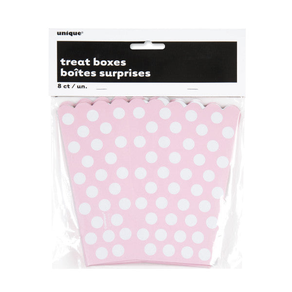 Pack of 8 Lovely Pink Dots Treat Boxes