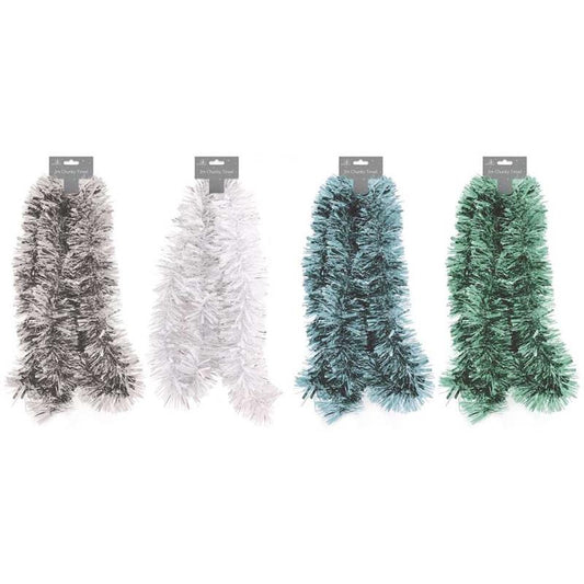 4m Chunky Forest Frost Christmas Tinsel