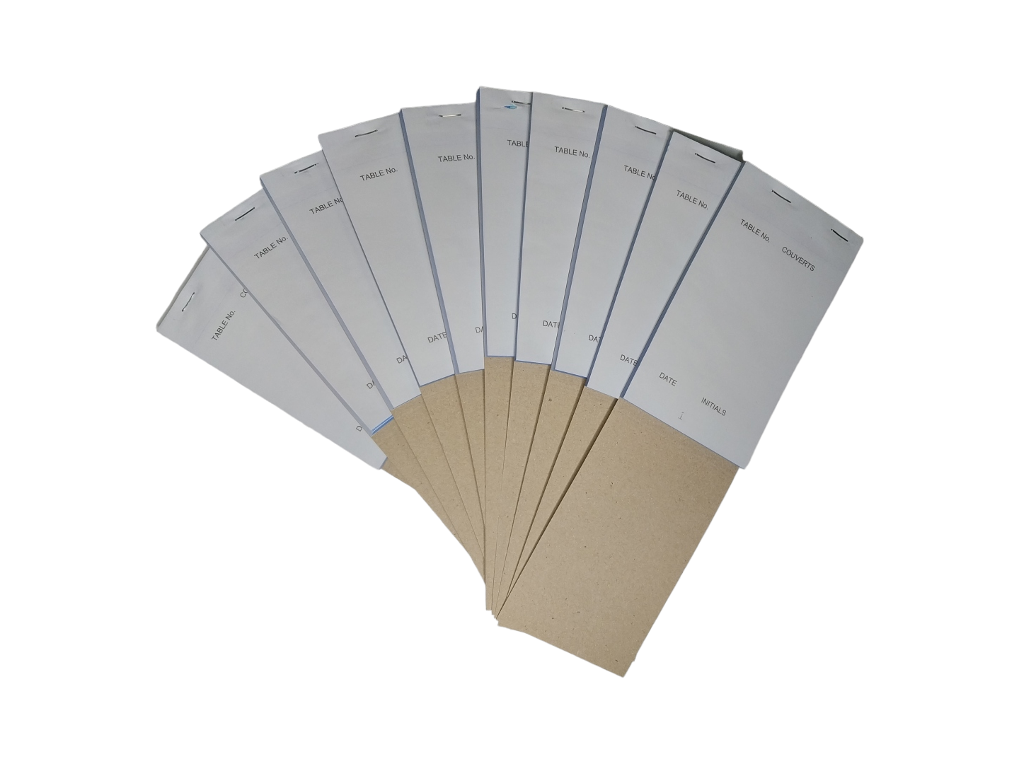 Pack of 10 95mm x 165mm White Duplicate NCR Carbonless Restaurants Service Pads