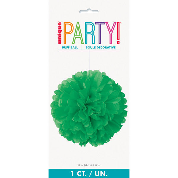 Emerald Green 16" Hanging Tissue Pom Pom