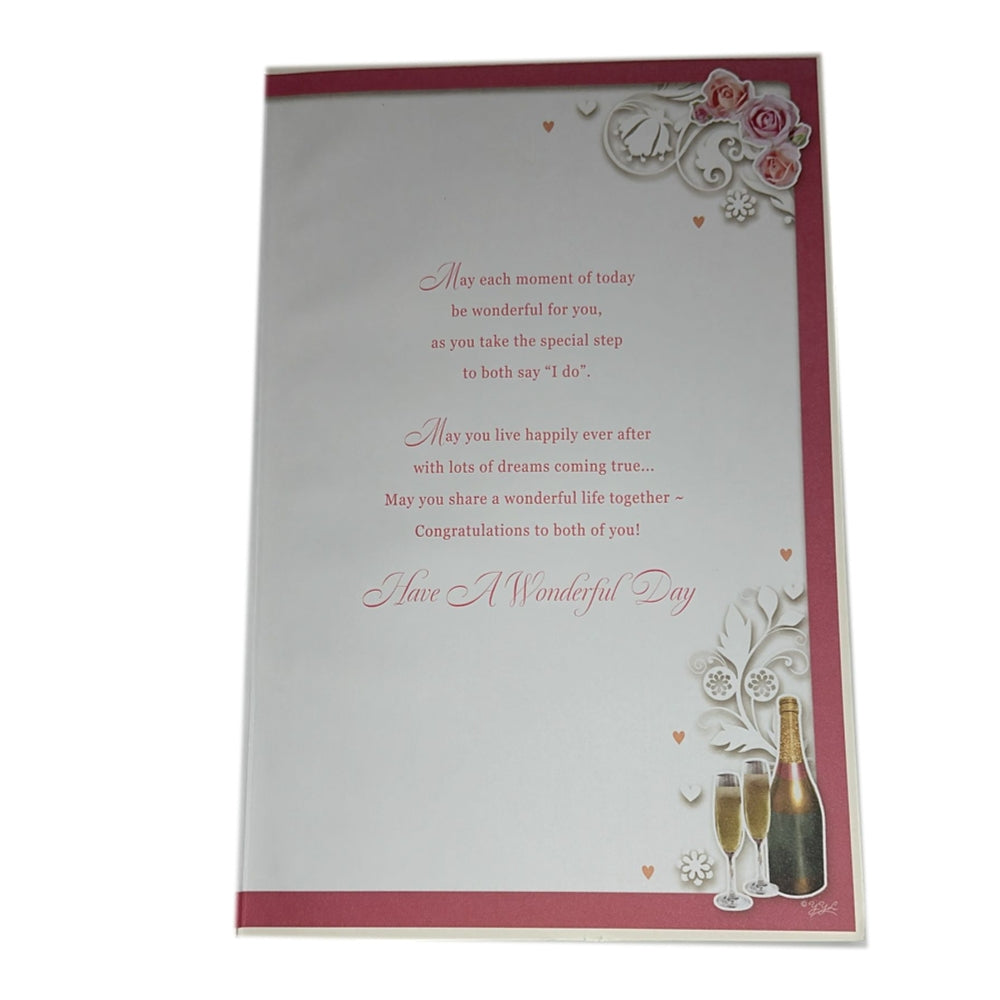 Congratulations to Daughter & Son In Law Wedding Day Opacity Card